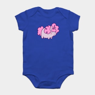 Chubby Pink Unicorn Baby Bodysuit